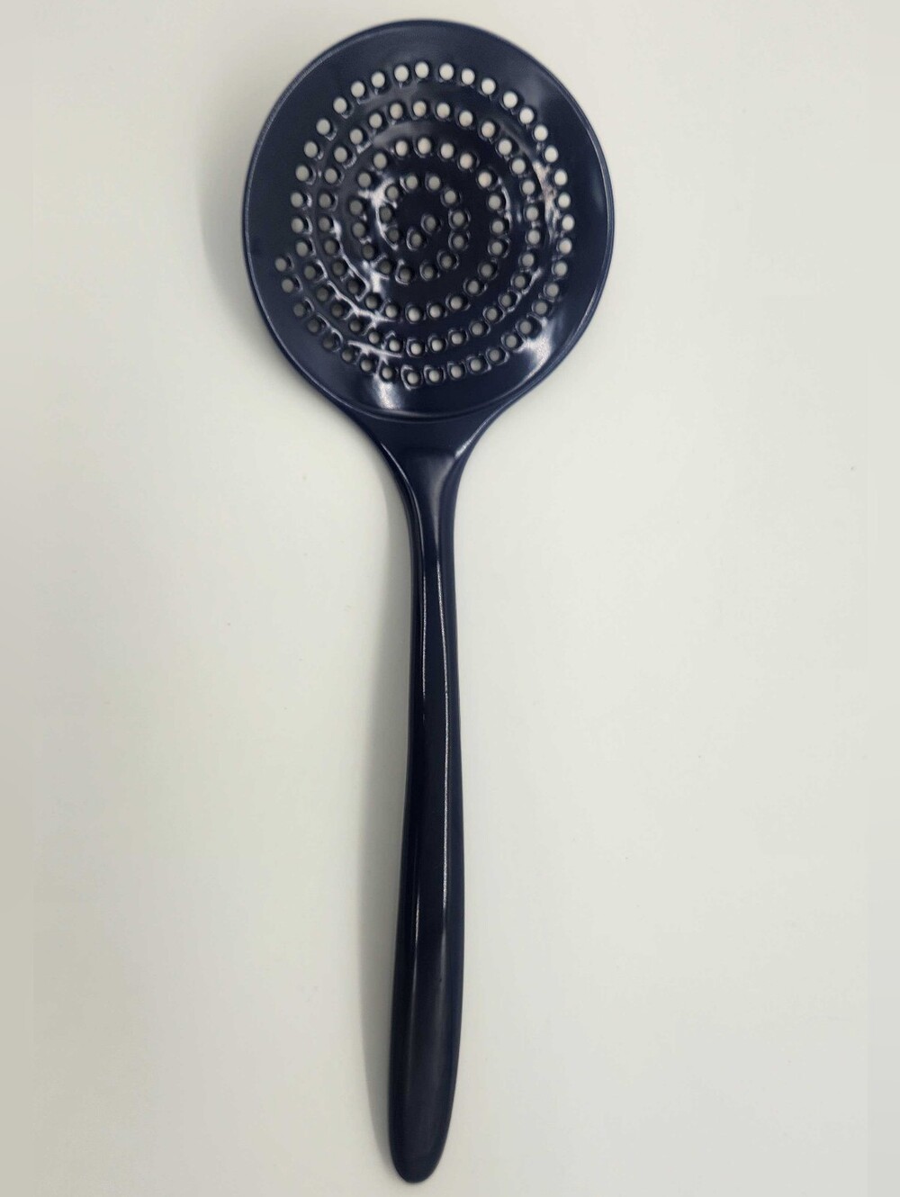 Vintage Hutzler 533 Navy Blue Melamine Slotted Skimmer Spoon Made in Thailand